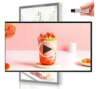 YEHOZZ Display per Segnaletica Digitale, Schermo Pubblicitario Commerciale, Tabellone Digitale per Il Menu, Tabellone LED da Parete per La Riproduzione di Video/Immagini 21.5inches