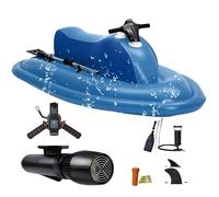 YEHOZZ Gommone a Reazione Gonfiabile, Gommone a Reazione Gonfiabile Potenziato da 500 W per 2 Persone, Scooter Subacqueo Elettrico Brushless, Motoscafo Gonfiabile Pieghevole Blue-500W16000mAh