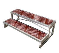 YEHOZZ Gradini per Coro, Pedana per Scale Commerciali a 1/2/3 Livelli, Posti a Sedere Pubblici in Piedi, Pedana per Scale Commerciali, Multifunzionali per Foto di Gruppo E Discorsi 2Tier