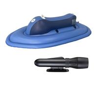 YEHOZZ Motoscafo Gonfiabile con Scooter E Pagaia da 500 W, capacità di Carico di 150 kg, Barca a Motore Elettrico, Attrezzatura per Immersioni in Mare E Nuoto, per Sport Acquatici Blue-500W10000mAh