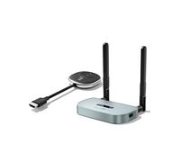 YEHUA Trasmettitore e ricevitore wireless HDMI, 5G 4K Ultra HD, 50 m, doppio schermo, PC, laptop, PS5, Blu-Ray a monitor/proiettore, nero