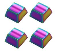 Yeihhtuk 4 Pezzi Copritasti in Lega di Alluminio Copritasti Resistenti all'Usura Copritasti da Gioco DIY Copritasti con Tastiera Meccanica