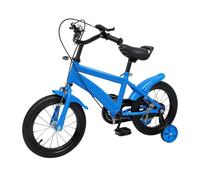 YEITBY Bicicletta per bambini da 14 pollici, per bambini dai 3 ai 6 anni, regolabile in altezza con ruote di sostegno, copricatena, doppio sistema frenante, per ragazzi e ragazze