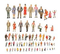 YEJAHY 100 pezzi modellino ferroviario figurine H0 1:87 dipinte, persone in miniatura in ABS, mini figure persone di qualità museo, persone sedute per architettura