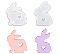 YEJAHY 2 stampi in silicone per conigli, pasqua, coniglio 3D, per Pasqua, regali di Pasqua, regali di Pasqua, artigianato (D)