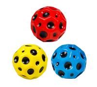 YEJAHY 3 pezzi Super High Bounce Space Jump Balls - Moon Theme Bouncy Balls per bambini e regali di festa