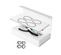 YEJBBUC Kit di braccialetti permanenti per coppie, per l'estate, San Valentino, 1 paio di catene nere, lunghezza 23 cm, Chain Length 23cm, Plastica, come descrizione