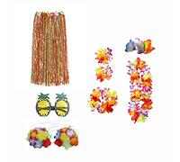YEJBBUC Set costume hawaiano con gonna e costume Luau National Dress Cosplay 80 cm colorato