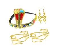 YEJBBUC Set di accessori per costume da regina egiziana, polsino dorato a forma di serpente per ballo di
