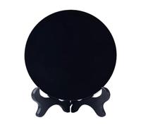 YEJBBUC Specchio rotondo in ossidiana a disco mini nero rotondo M
