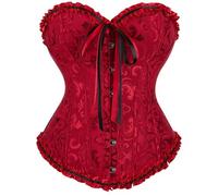 Yekdmxop Corsetto Nero Donna Pirata Corpetto Top Donna Curvy Coulisse Bustino Corsetto da Sposa Taglie Forti Corsetto Disossato Lace Up Corsetto Donna Nero E Rosso Corsetto Rosa Elastico