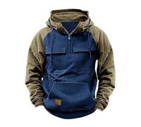 Yekdmxop Felpa Uomo Felpe con Cappuccio Manica Lunga Felpa con Zip Semplice Pullover Hoodie con Tasche Multifunzionale Felpe da Lavoro Uomo Vintage Sweatshirt Oversize Giacca Autunno e Inverno