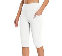 Yekdmxop Leggins Sportivi Donna 3/4 Leggings Capri Push Up Vita Alta Anticellulite Dimagranti Pantaloni Palestra Corti Fitness Estivi Pantaloncini Yoga Coprenti Pinocchietto Opaco Elastici Casual 2025