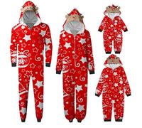 Yekdmxop Pigiama Famiglia Coordinati Pigiama Famiglia Natalizio Elfo Pigiama Intero Natalizio Babbo Natale Pigiami Natalizi Coppia Christmas Pjs Completo 2025 per Mamma papà Bambino Neonato C