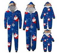 Yekdmxop Pigiama Famiglia Natale Pigiama Famiglia Natalizio Renna Pigiama Intero Natale Elfo Pigiami Natalizi Coppia Natalizie Famiglie Pyjamas Completo Offerta per papà Mamma Figlia Figlio A