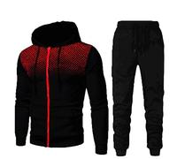 Yekdmxop Tuta Uomo Completa Tuta Da Ginnastica Uomo Invernale 2 Pezzi Felpa Con Cappuccio e Pantaloni Set Giacca Da Jogging Suit Felpata Completo Palestra Uomo Abbigliamento Sportiva Tute da Uomo