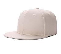 YEKEYI Cappello da baseball unisex con visiera tinta unita, berretto da pesca regolabile, berretto da baseball Hip Hop unisex, beige, Taglia unica