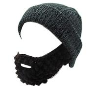 YEKEYI Cappello unisex con barba stravagante, lavorato a maglia, divertente, per Halloween, Nero , Taglia unica