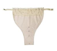 YEKEYI Lady Lace Clip-on Mock Canotta Reggiseno Inserto Overlay Modesty Panel Vest, Plussize Beige, Taglia unica