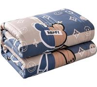 Yekuhe Copriletto Trapuntato Matrimoniale Singolo Elegante Reversibile Coperta Trapunta Primaverile Estivo Antipolveri Copri Letto per Camera da Letto(#22,150x200cm/only 1 Quilt)