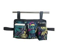 YELAIYEHAO Borsa per camminatori, multi tasche, pieghevole, con portabicchieri, borsa per il trasporto a mani libere, per camminatori universali, organizer di grande capacità (foglie d'acero, 35 x 20