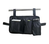 YELAIYEHAO Borsa per camminatori, multi tasche, pieghevole, con portabicchieri, borsa per il trasporto a mani libere, borsa portaoggetti per camminatori universali, organizer di grande capacità (nero