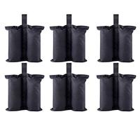 YELAIYEHAO Borsa per pesi a doppia cucitura, resistente, per gambe pop-up, per tende a baldacchino, con piedini pesati, borsa per sabbia per esterni, colore: nero (17,8 x 40,1 cm, nero)