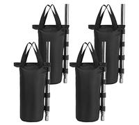 YELAIYEHAO Borsa per pesi resistente a doppia cucitura, per gambe pop-up, tenda a baldacchino, per piedi ponderati, borsa per sabbia da esterno, colore nero (4 pezzi, rotonde, 19,6 x 50,8 cm, nero)
