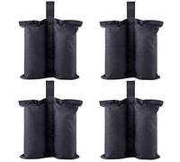 YELAIYEHAO Borsa per pesi resistente a doppia cucitura, pesi da gamba per tenda, borsa da sabbia per esterni, colore nero (grande, 4 pezzi x 17,3 x 18,1 pollici, nero)