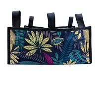 YELAIYEHAO Walker - Borsa portaoggetti per sedia a rotelle, 2 misure: M 33 x 23 x 15 cm, L 37 x 24 x 19,5 cm, stampa leopardata (foglie d'acero, 33 x 22,9 x 15 cm)