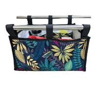 YELAIYEHAO Walker - Borsa portaoggetti per sedia a rotelle, 2 misure: M 33 x 23 x 15 cm, L 37 x 24 x 19,5 cm, stampa leopardata (foglie d'acero, 37,1 x 24,1 x 19,6 cm)