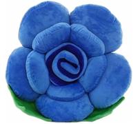 YELAN Cuscino fiore rosa Cuscino pavimento Cuscino sedia carino peluche Cuscino divano letto Cuscini decorativi per la stanza (Blue, 40cm)