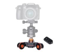 YELANGU L4X Camera Wheel Dolly II Electric Track Slider 3-Wheel Video Pulley Rolling Dolly Car con telecomando, carico: 3kg