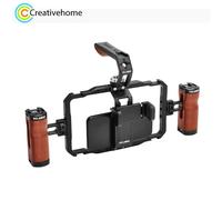 YELANGU Universal Smartphone Metal Cage Set Video Rig maniglie stabilizzatore Vlogging Live Broadcast Kit staffa per cellulare