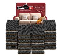 Yelanon Cuscinetti antiscivolo per mobili, 24 pezzi, 50 mm, antiscivolo per gambe dei mobili, piedini in gomma autoadesivi, per proteggere i pavimenti in legno duro per mantenere i fermi del divano