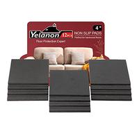 Yelanon Piedini antiscivolo per mobili, 12 pezzi, 10,2 cm, in legno duro, antiscivolo, per gambe dei mobili, piedini autoadesivi in gomma per mobili, protezioni antiscivolo per mantenere i tappi del