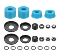 YELARXI Boccole per skateboard, kit di ricostruzione di tavole lunghe per skateboard, rondelle, boccole, coppe, adatte per skateboard da esterno, 92 A, in poliuretano e blu