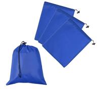 YELARXI Borsa con coulisse con levetta, sacca impermeabile da viaggio per palestra, viaggi, escursionismo, yoga, ufficio, scarpe), 30 x 25 cm, confezione da 4, blu zaffiro