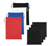 YELARXI Borsa per occhiali da sci, custodia in microfibra con panno di pulizia con coulisse, custodia morbida per occhiali da neve, Nero/Bianco/Blu/Rosso, 10.63 x 6.89 Inch (LxW), Borsa per occhiali