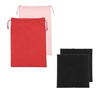 YELARXI Borsa per occhiali da sci, custodia in microfibra con panno di pulizia con coulisse, custodia morbida per occhiali da neve, rosso/rosa, 10.63 x 6.89 Inch (LxW), Borsa per occhiali