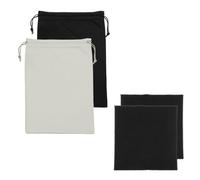 YELARXI Borsa per occhiali da sci, custodia in microfibra con panno di pulizia con coulisse, custodia morbida per occhiali da neve, nero/grigio, 10.63 x 6.89 Inch (LxW), Borsa per occhiali