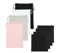 YELARXI Borsa per occhiali da sci, custodia in microfibra con panno di pulizia con coulisse, custodia morbida per occhiali da neve, Nero/Bianco/Grigio/Rosa, 10.63 x 6.89 Inch (LxW), Borsa per occhiali