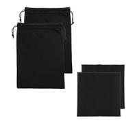 YELARXI Borsa per occhiali da sci, custodia in microfibra con panno di pulizia con coulisse, custodia morbida per occhiali da neve, Nero , 10.63 x 6.89 Inch (LxW), Borsa per occhiali