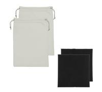 YELARXI Borsa per occhiali da sci, custodia in microfibra con panno di pulizia con coulisse, custodia morbida per occhiali da neve, grigio, 10.63 x 6.89 Inch (LxW), Borsa per occhiali