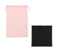 YELARXI Borsa per occhiali da sci, custodia in microfibra con panno di pulizia con coulisse, custodia morbida per occhiali da neve, rosa, 10.63 x 6.89 Inch (LxW), Borsa per occhiali