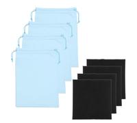 YELARXI Borsa per occhiali da sci, custodia in microfibra con panno di pulizia con coulisse, custodia morbida per occhiali da neve, Azzurro, 10.63 x 6.89 Inch (LxW), Borsa per occhiali