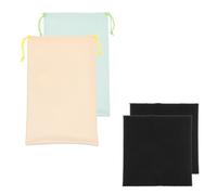 YELARXI Borsa per occhiali da sci, custodia in microfibra con panno di pulizia con coulisse, custodia morbida per occhiali da neve, Giallo chiaro/Verde chiaro, 10.63 x 6.89 Inch (LxW), Borsa per