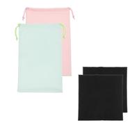 YELARXI Borsa per occhiali da sci, custodia in microfibra con panno di pulizia con coulisse, custodia morbida per occhiali da neve, Rosa/Verde chiaro, 10.63 x 6.89 Inch (LxW), Borsa per occhiali