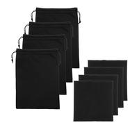 YELARXI Borsa per occhiali da sci, custodia in microfibra con panno di pulizia con coulisse, custodia morbida per occhiali da neve, Nero , 10.63 x 6.89 Inch (LxW), Borsa per occhiali