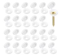 YELARXI Coperture a scatto per viti, in plastica, con cerniera, per finestre, ringhiere, mobili per la casa, armadi, 5 mm, confezione da 100, colore: bianco porcellana